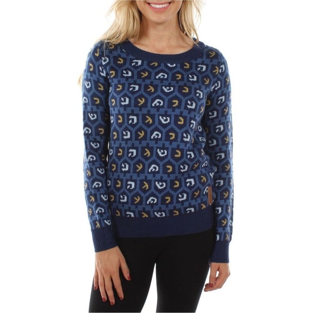Tipsy Elves Hanukkah dreidel sweater, size small